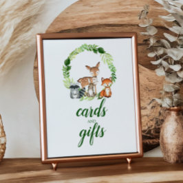 Baby-Duschkarten und Geschenke für Landtiere Poster