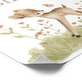Baby-Duschkarten und Geschenkschild aus dem Wald Poster (Ecke)