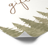 Baby-Duschkarten und Geschenkschild Poster (Ecke)