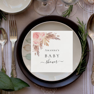 Baby Duschpampas Gras Rose Goldblume Serviette