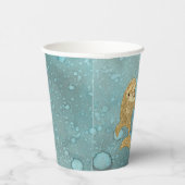 Baby Duschpapier Cups "Gold Dolphin Baby " 8 oz. Pappbecher (Rechts)