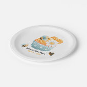 Baby-Duschpapier-Teller Pappteller (Schrägansicht)