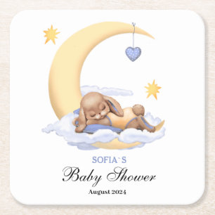 Baby Duschpapier Untersetzer ein niedlicher Hase.