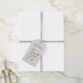 Baby-Duschskript, modern, natürlich Geschenkanhänger (Mit Garn)