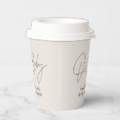 Baby-Duschskript, modern, natürlich Pappbecher (Rechts)