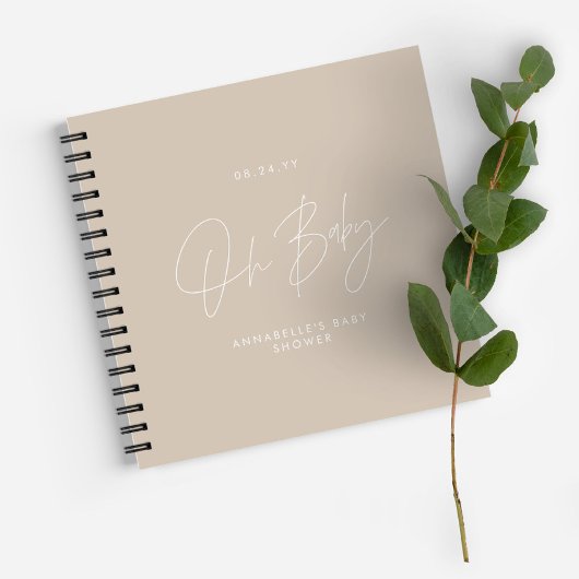 Baby-Duschskript Notizblock