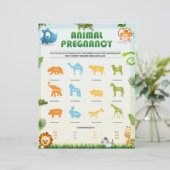 Baby-Duschspiele für Tiere [Tierthema] Briefbogen (Stehend Vorderseite)