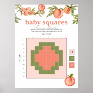 Baby-Duschwettplätze für Sweet Peach unterzeichnen Poster