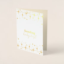 Baby Dust Card Unfruchtbarkeit wünscht Gold Foil
