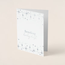 Baby Dust Card Unfruchtbarkeit wünscht Silber Foil