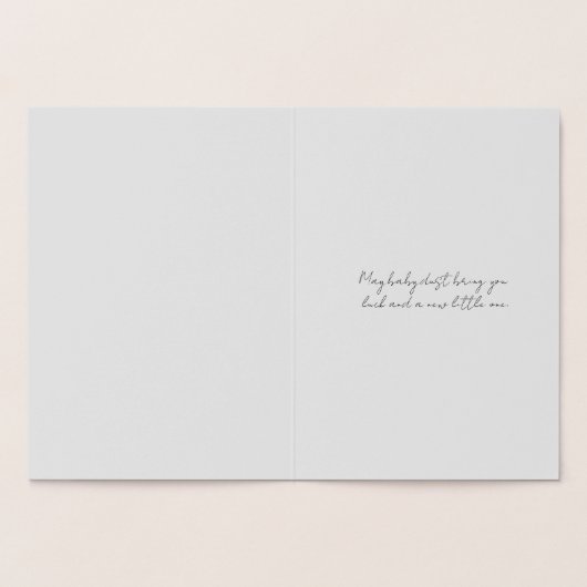 Baby Dust Card Unfruchtbarkeit wünscht Silber Foil Folienkarte (Innenseite)