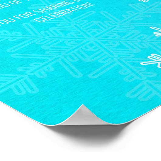 Baby Duwer Blue Snowflakes Lieblingszeichen Poster (Ecke)