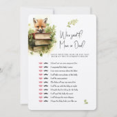 Baby Duwer Game Fox Wer hat es gesagt? Mama oder V Einladung (Vorderseite)