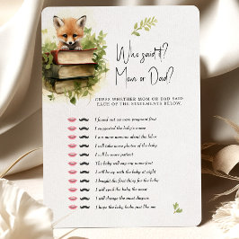 Baby Duwer Game Fox Wer hat es gesagt? Mama oder V Einladung