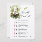 Baby Duwer Game Lamb Wer hat es gesagt? Mama oder  Einladung (Vorderseite)