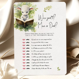 Baby Duwer Game Lamb Wer hat es gesagt? Mama oder Einladung