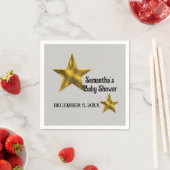 Baby Duwer Gender Neutral Minimalistisch Gold Star Serviette (Beispiel)