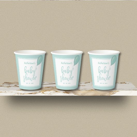 Baby Duwer Gender Neutral Pastel Green Pappbecher