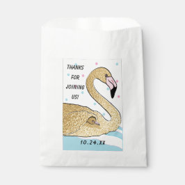 Baby Duwer Gevor Bag, Gold Flamingo Baby & Mommy Geschenktütchen