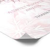 Baby Duwer Girl Pink Snowflake Windeln Raffel Poster (Ecke)