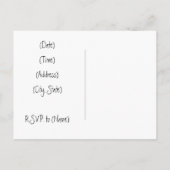 Baby Duwer Invitation Blue Duck/Quackup Einladungspostkarte (Rückseite)