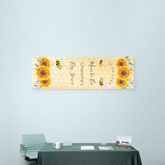 Baby Duwer Mutter zu Bienen Sonnenblumen gelbe Hon Banner (Messeveranstaltung)