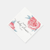 Baby Duwer Paper Napkin Peonies Serviette (Ecke)