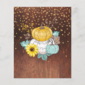 Baby Duwer Pumpkin Truck Rustikales Barnholz Herbs Flyer (Hinten)