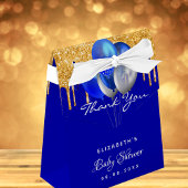 Baby Duwer Royal Blue Gold Ballons Vielen Dank Geschenkschachtel