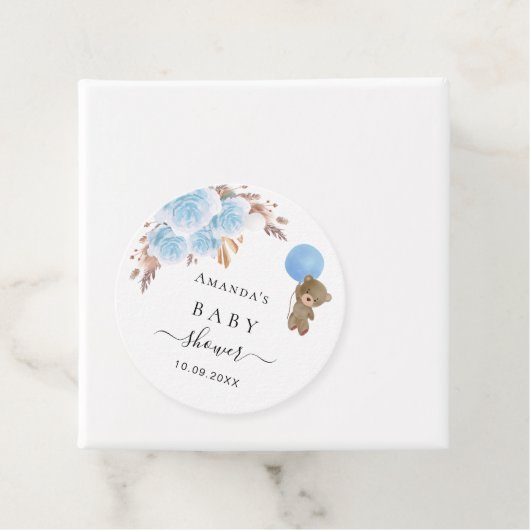 Baby Duwer Teddy Blue Pampas Gras Vielen Dank Geschenkanhänger (Beispiel)