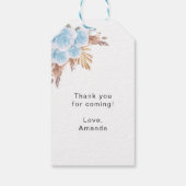 Baby Duwer Teddy Blue Pampas Gras Vielen Dank Geschenkanhänger (Rückseite)