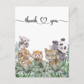 Baby Duwer Tropical Jungle Animals Vielen Dank Postkarte (Vorderseite)