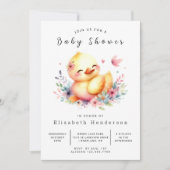 Baby Editable Duck Baby Duck Einladung (Vorderseite)