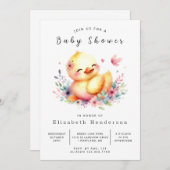 Baby Editable Duck Baby Duck Einladung (Vorne/Hinten)