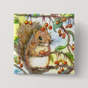 Baby-Eichhörnchen Button