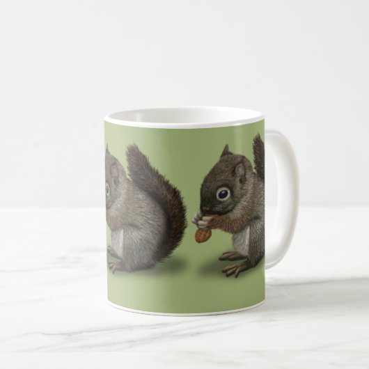 Baby-Eichhörnchen Kaffeetasse (VorderseiteRechts)