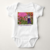 Baby ein Stück. Herzlichen Glückwunsch! Baby Strampler (Vorderseite)