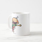 Baby eingewickelt in den Bögen für Weihnachten Kaffeetasse (Vorderseite Links)