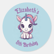Baby Einhorn Blau Geburtstagsname und -alter