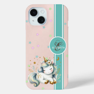 Baby Einhorn, Farbige Sterne Monogramm Case-Mate iPhone Hülle