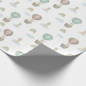 Baby Einhorn mit Regenbogenverpackungspapier Geschenkpapier (Ecke)