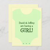 Baby Einladung (Vorne/Hinten)