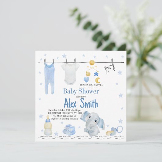 Baby Einladung (Stehend Vorderseite)