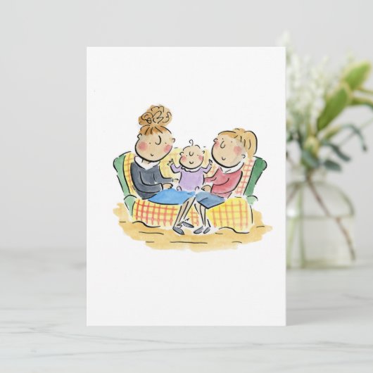 Baby Einladung (Stehend Vorderseite)