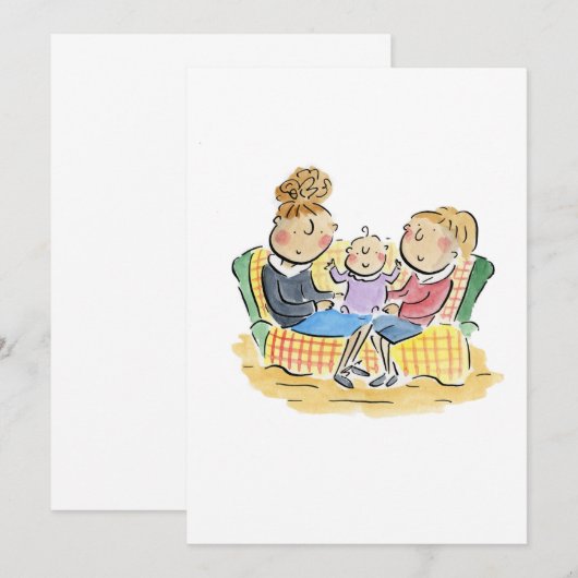 Baby Einladung (Vorne/Hinten)