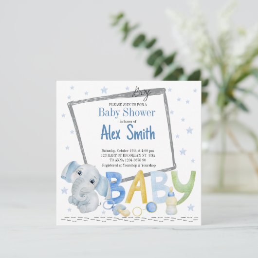 Baby Einladung (Stehend Vorderseite)