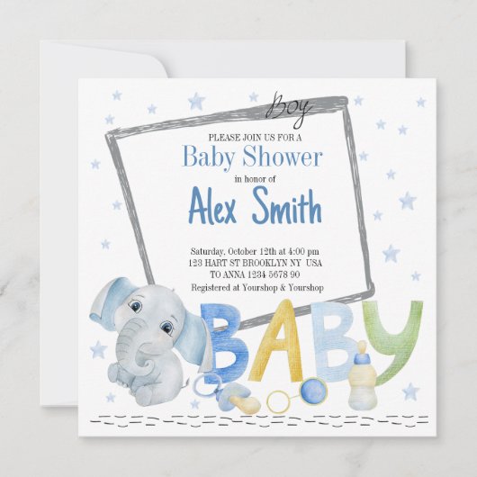 Baby Einladung (Vorderseite)