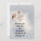 Baby Einladung mit Sky Blue Background (Vorderseite)