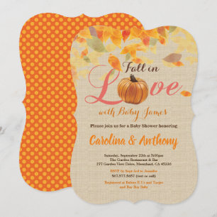Baby-Einladung zum Fall-in-Love-Baby-Shower mit Ju Einladung