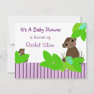 Baby-Einladung zur Babyparty für kleine Affen Einladung